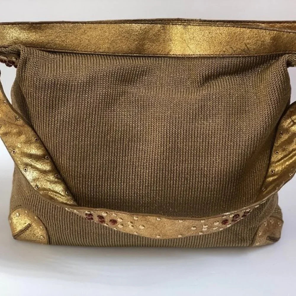 The Sak Bag Crochet Shoulderbag Gold Large Tote
